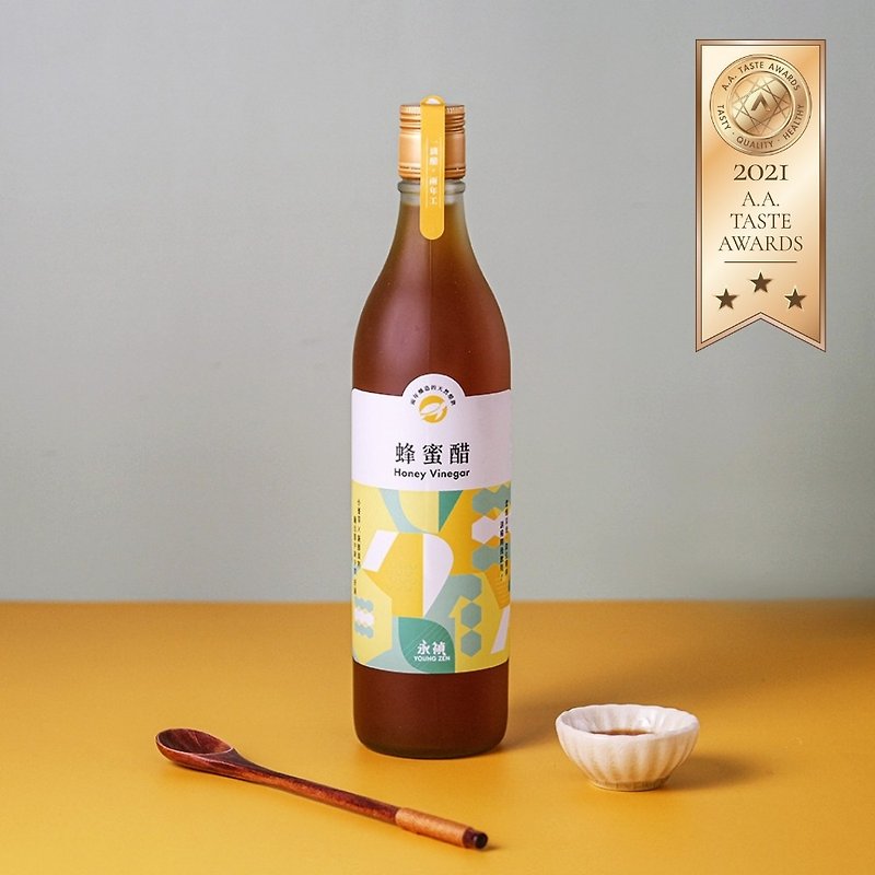 [Yongzhen] Honey Vinegar 600ml / Healthy Fruit Vinegar / 2 years of brewing / Natural fermentation - น้ำส้มสายชู - อาหารสด สีเหลือง