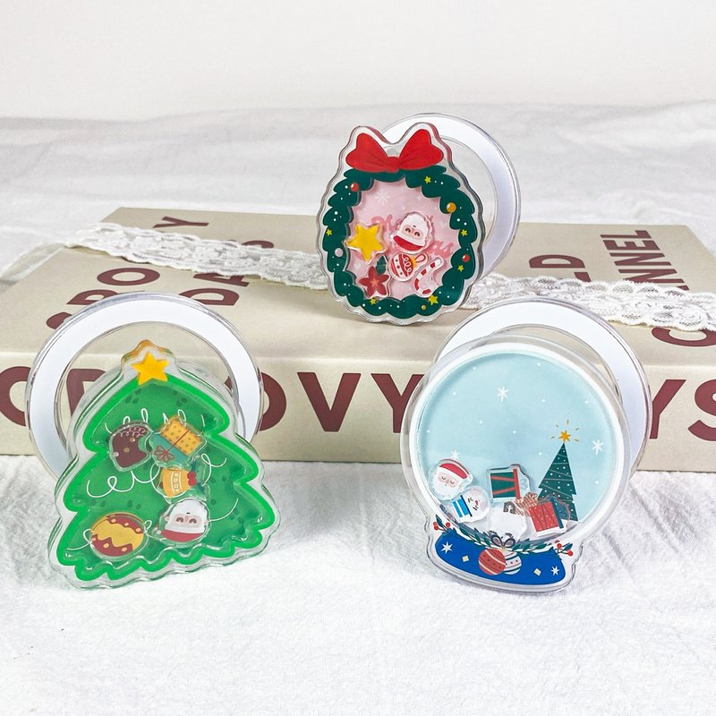 Christmas Shaker Rotating Magnetic Phone Holder - ที่ห้อยกุญแจ - อะคริลิค 