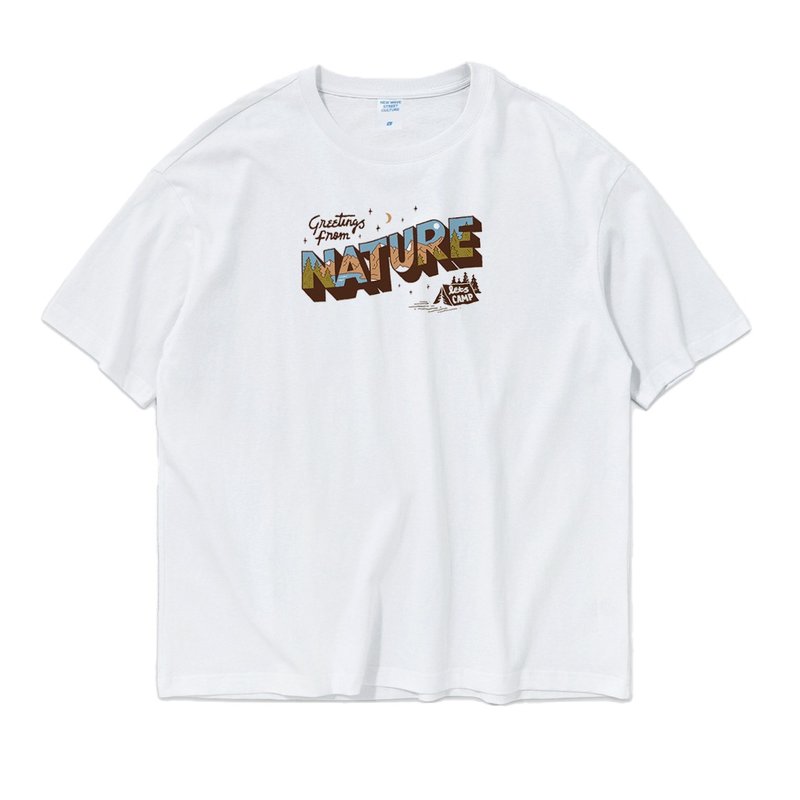 【CREEPS】Nature Oversized Printed T-shirt 210g - Men's T-Shirts & Tops - Cotton & Hemp Multicolor