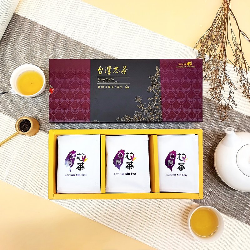 地瓜葉茶 芯芯元氣茶包單盒 茶包 台灣茶 紫地瓜葉茶 - 茶葉/茶包/水果茶 - 其他材質 紫色