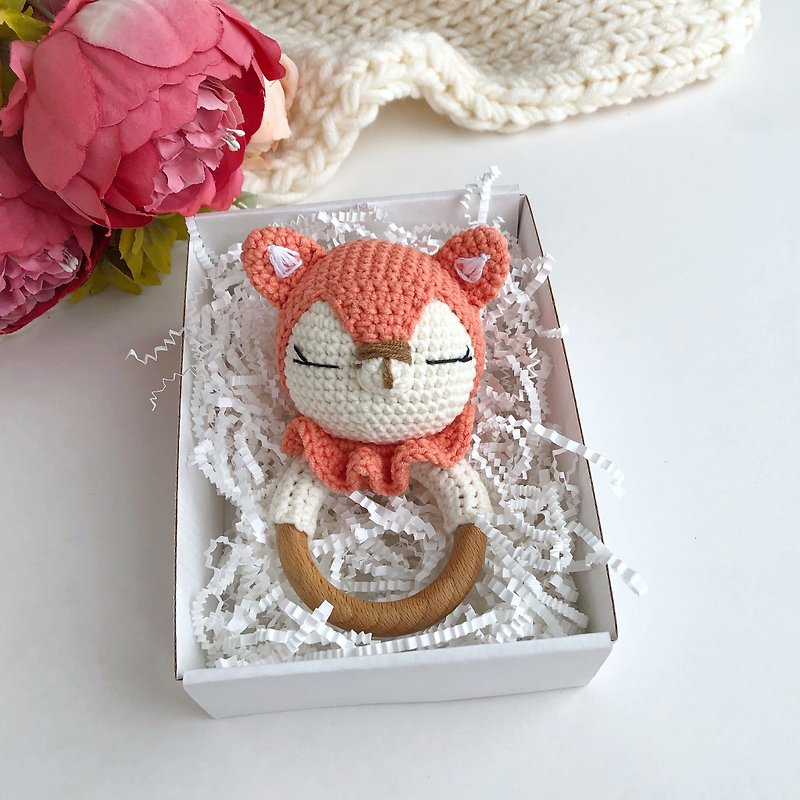 Fox plush toy for woodland baby shower, Cute baby fox for first baby toy