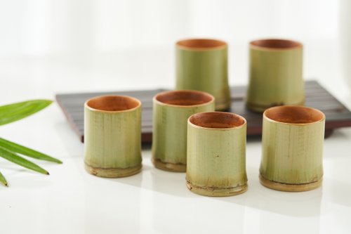 Raw Lacquer Series-Bamboo Cup Set (6pcs) - Shop dr-every-green