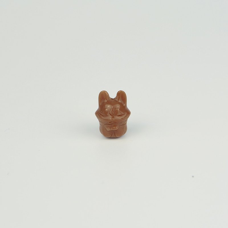 051955一尾鈴狐/紅棕色/帶孔素材/月夜城/阿拉善/晶石/天然/水晶 - 金工/飾品 - 水晶 咖啡色