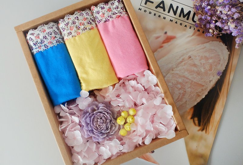 [Gift box inside Hua Yang, exchange of gifts] Secret Garden, made in Taiwan - Women's Underwear - Cotton & Hemp Multicolor