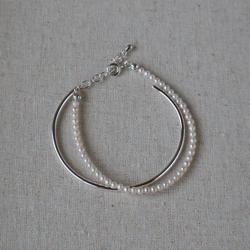 生活中的儀式感 天然淡水珍珠手鍊 - 手鍊/手環 - 珍珠 白色