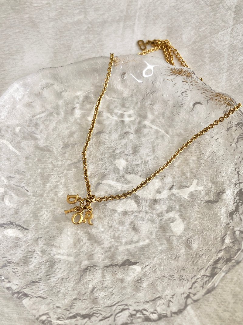 創建、編輯、上傳 Christian Dior 迪奧 項鍊 金色 DIOR Logo vintage 古董 8bj5dv - 項鍊 - 其他材質 金色