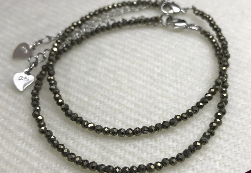 Natural Black Stone| 925 Silver Ultra Fine Bracelet Handmade Customized Lucky Bracelet - Bracelets - Crystal Black