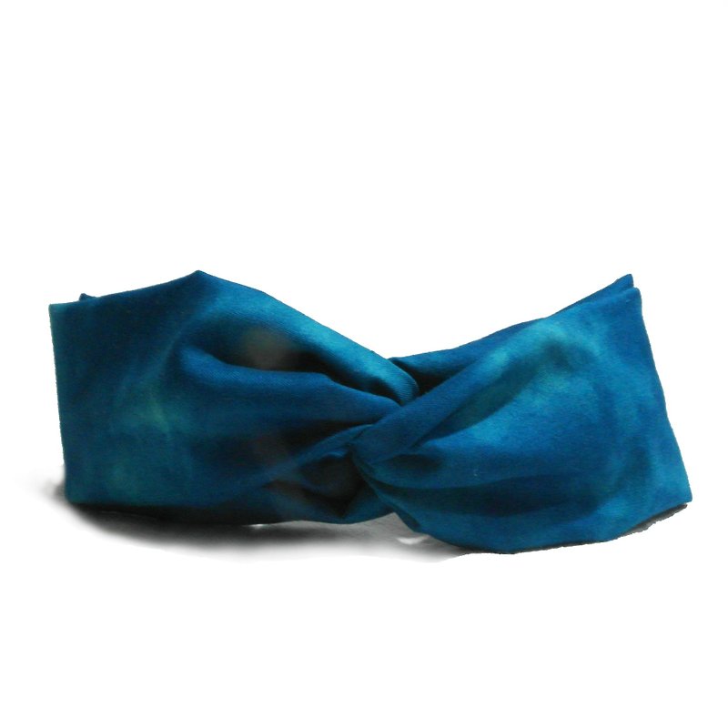 渲染藍 日本布 限量款 | 髮帶 - 髮飾 - 棉．麻 藍色