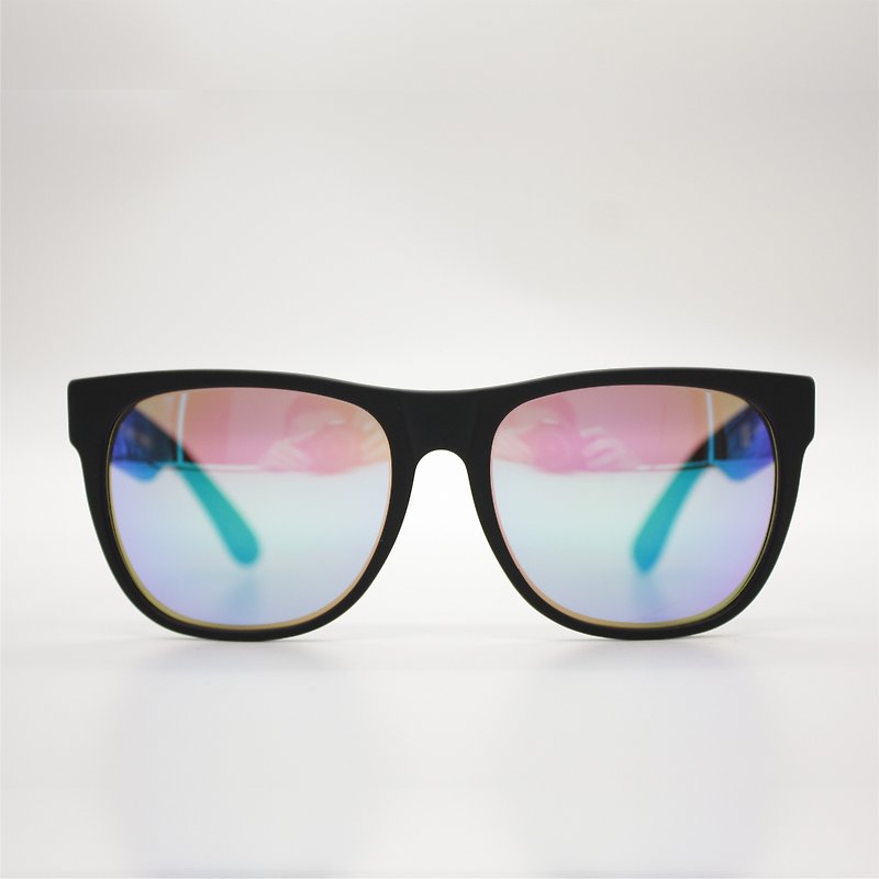 SUPER太陽眼鏡 - CLASSIC BLACK FLASH MATTE - 眼鏡/眼鏡框 - 其他材質 黑色