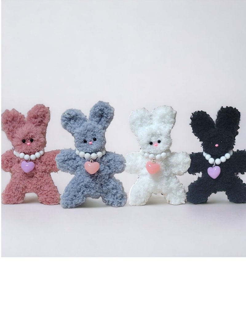 (Handmade) So cute rabbit keychain - Keychains - Other Materials Multicolor