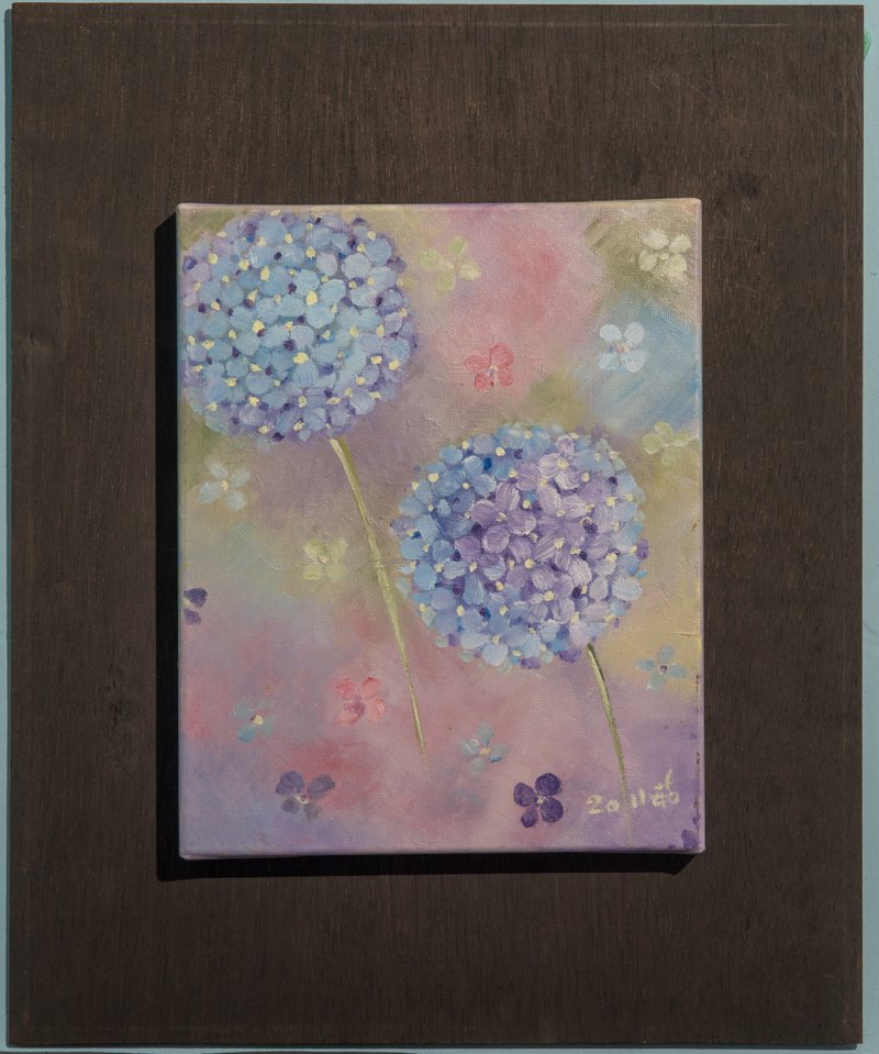 蔡淑茹油畫創作  繡球花 - 海報/掛畫/掛布 - 防水材質 