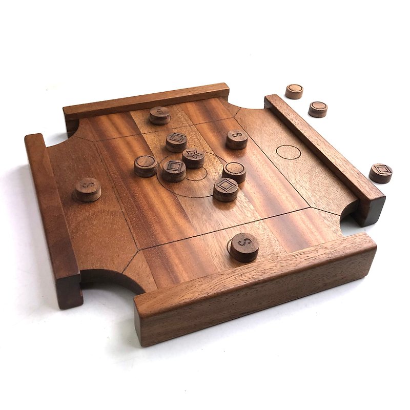 Wooden Carrom - 桌遊/卡 Game - 木頭 咖啡色