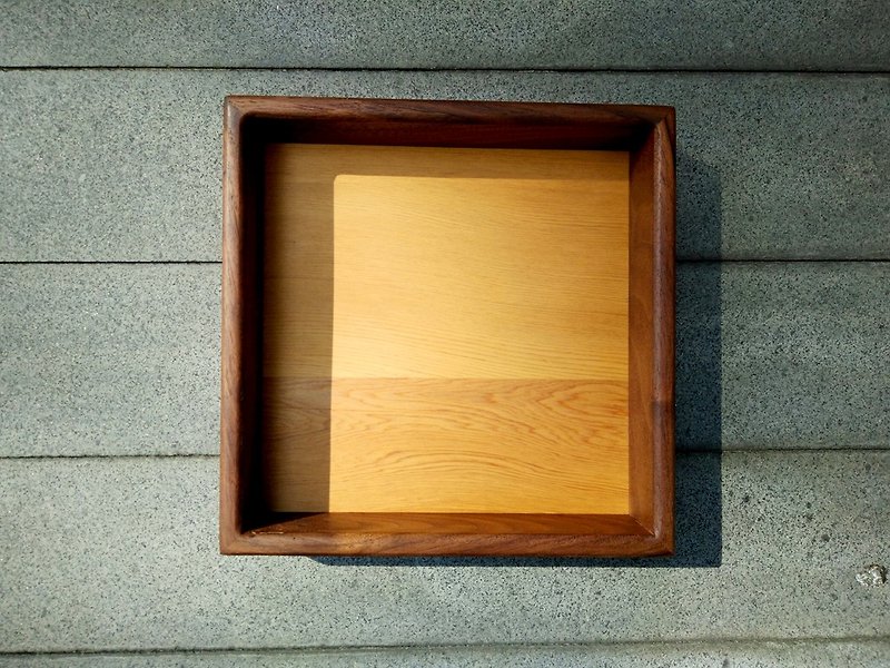 胡桃木+台灣檜木小方盒 收納置物盒 - 收納箱/收納用品 - 木頭 咖啡色