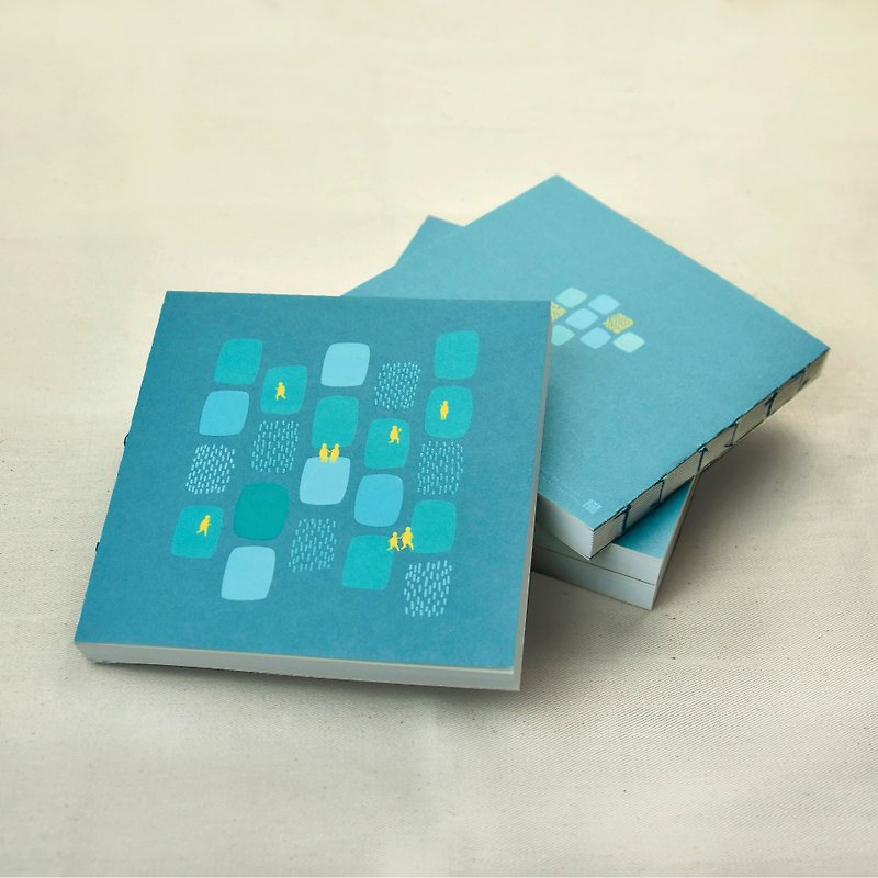 畢業/老師禮物 - 小部頭空白方格筆記本靛青 - 筆記簿/手帳 - 紙 藍色