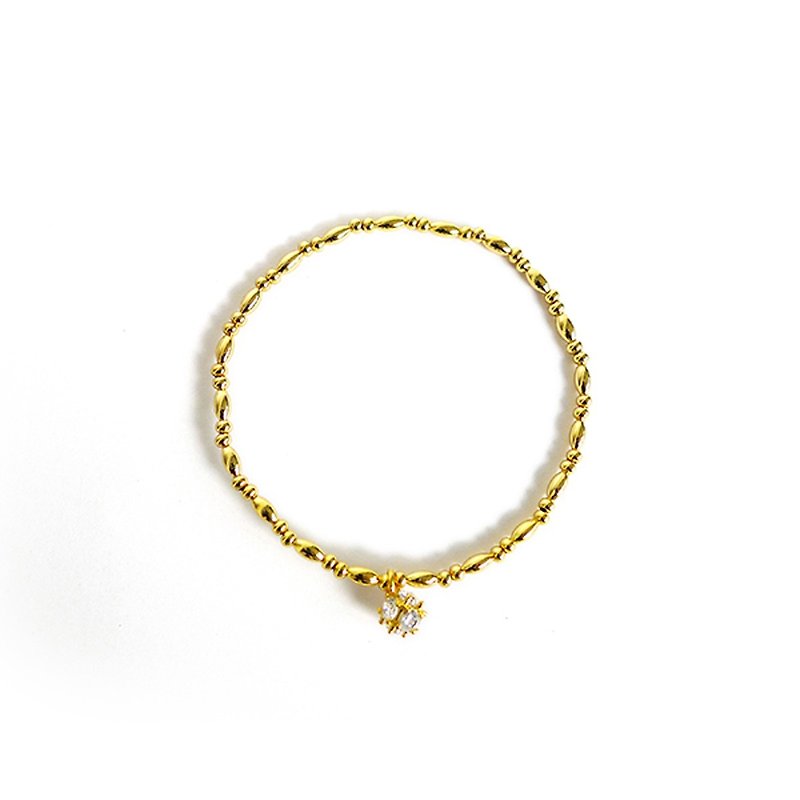 [Ficelle Fei Yarn Light Jewelry] Brilliant Gentleness-Guardian-Bracelet - Bracelets - Gemstone Gold