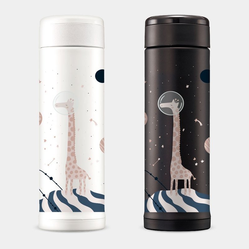 Birthday Graduation Gift Giraffe Starry Sky Zojirushi Stainless Steel Thermos Cup Thermos Bottle PU014 - กระบอกน้ำร้อน - สแตนเลส สีดำ