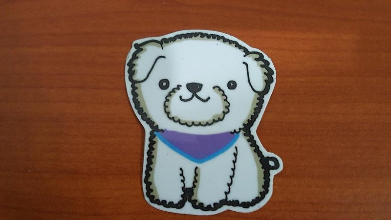 Maltese dog waterproof sticker - สติกเกอร์ - กระดาษ 