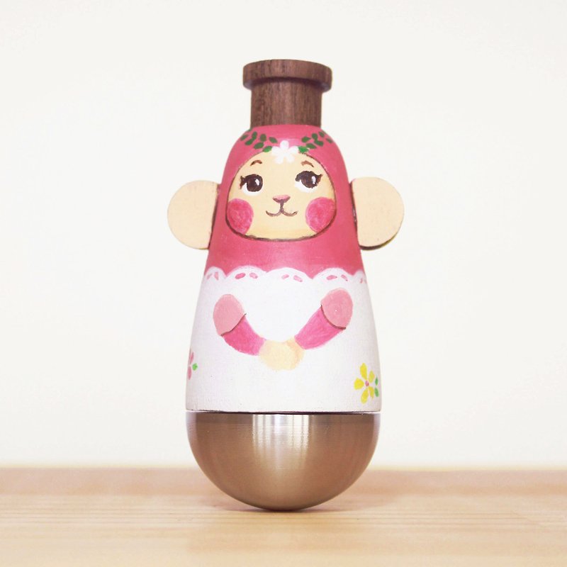Wen Sen Di  - 小さなピンクの猿KAZOO人形 - ギター・楽器 - 木製 ピンク