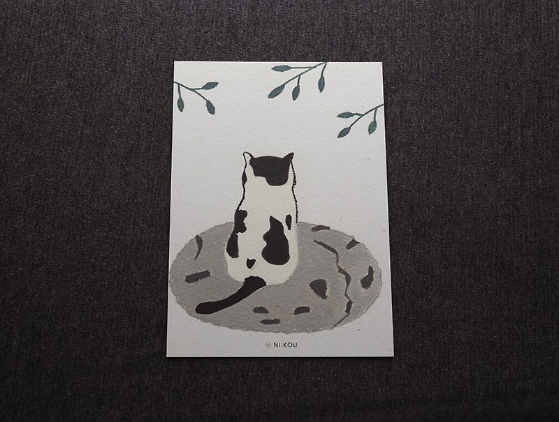 ni.kou cat's back view postcard - Cards & Postcards - Paper 