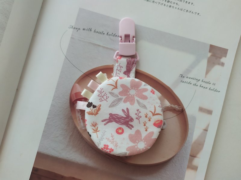 [Shipping within 5 days] Sakura Rabbit Round Peace Talisman Bag Ribbon Style Moon Gift Peace Talisman Bag - ผ้ากันเปื้อน - ผ้าฝ้าย/ผ้าลินิน 