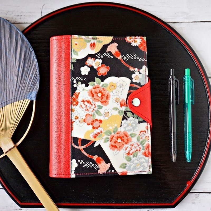 ◆ Japanese · Peony · Plum ◆ B6 size notebook cover & maternal child notebook case - Notebooks & Journals - Waterproof Material Red