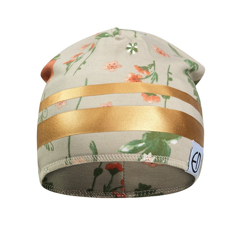 保暖毛帽 Meadow Blossom 浪漫碎花Winter Beanie - 帽子 - 羊毛 粉紅色
