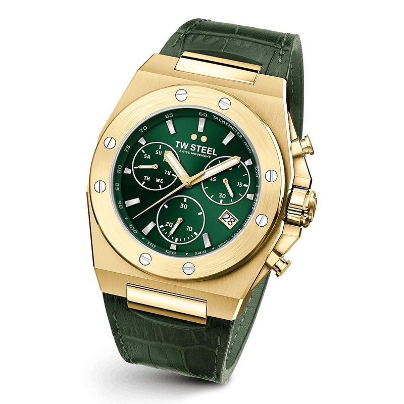 ご注文いただくと、ブランド バスケットボール CEO TECH シリーズのゴールドとグリーンのクロノグラフを無料でプレゼントします。 - 腕時計 ユニセックス - 金属 グリーン