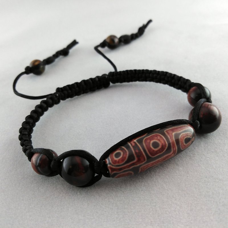 Stone Bracelets Black - Shamballa bracelet with Agate DZI bead