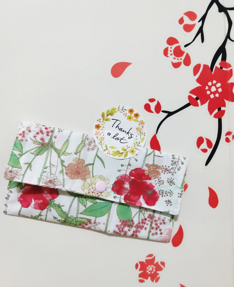 Anti-epidemic mask storage bag-elegant flower language - อื่นๆ - ผ้าฝ้าย/ผ้าลินิน สึชมพู