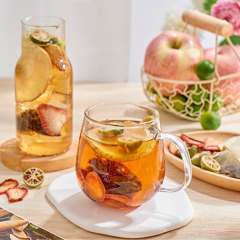 Apple Lime Strawberry Oolong Tea (6 bags/bag) Real fruit tea bags are equally good for hot and cold brewing - ชา - วัสดุอื่นๆ 