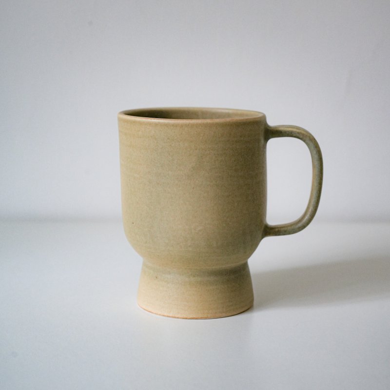 陶瓷 咖啡杯 馬克杯 灰黃 Ceramic Mug - 咖啡杯/馬克杯 - 陶 卡其色