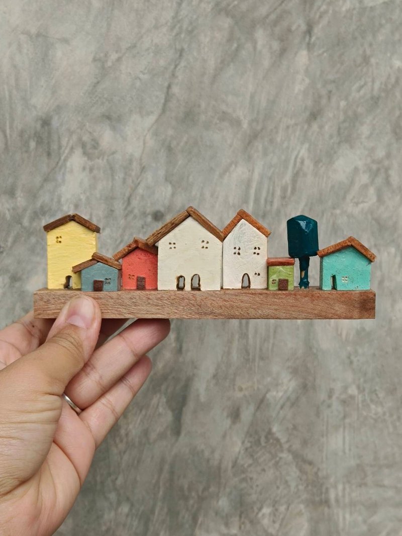 Miniature Wooden Village 2025-02 - 擺飾/家飾品 - 木頭 多色