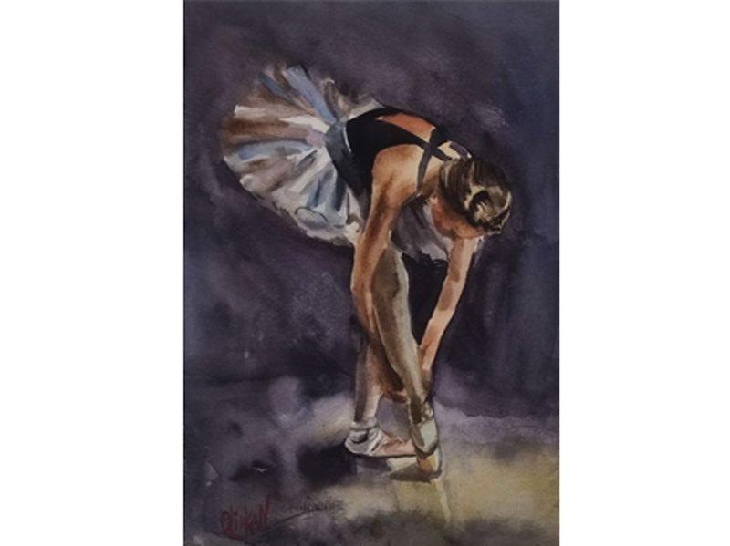 Ballet Original Watercolor Ballerina Arwork Dancer Art - โปสเตอร์ - กระดาษ หลากหลายสี