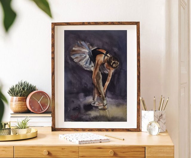 Watercolor Ballerina, Pink Ballet Art Graphic by Kaleriia Studio