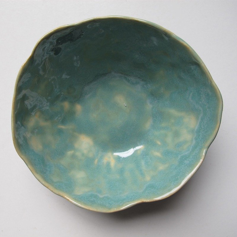 [Five Creative] - Hand Nietao Bowl - Green - Bowls - Pottery 