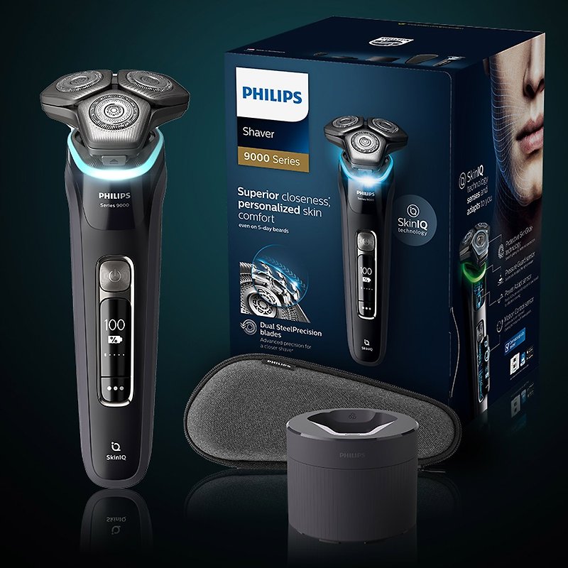 Discount + free double-sided mirror (Philips S9986 electric shave) when placing an order (log in to receive PQ888 + SH91 or dryer - Men's Skincare - Other Metals Black