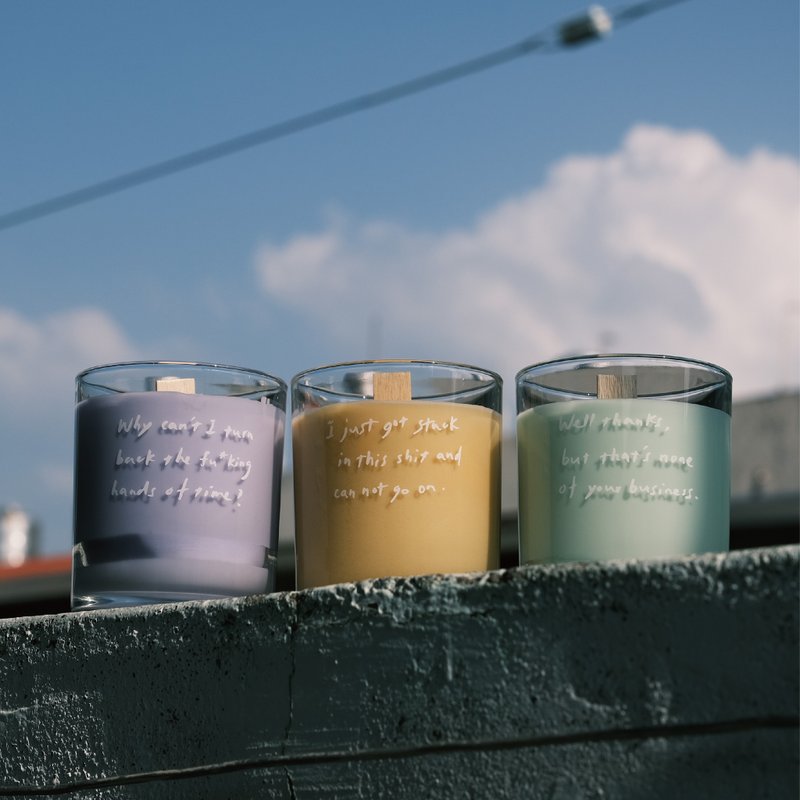 GIN DU LAN series scented wood chip candle 250ml*3 fragrances - เทียน/เชิงเทียน - ขี้ผึ้ง 