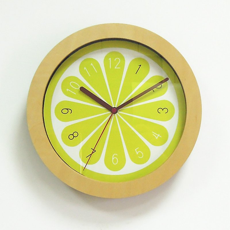 檸檬片  掛鐘 - 時鐘/鬧鐘 - 木頭 