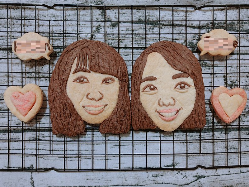 【Customized Gifts】Portrait Cookies 2 Group || Valentine&#39;s Day/Couple/Anniversary/Wedding Gift Recommendation