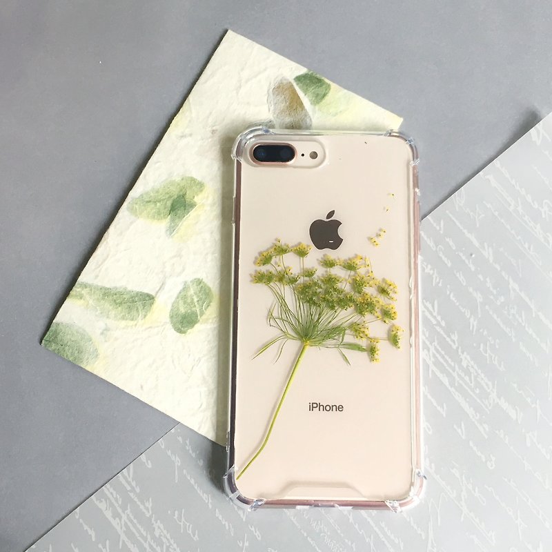 Traveller's Song - pressed flower phone case - Phone Cases - Plants & Flowers Green