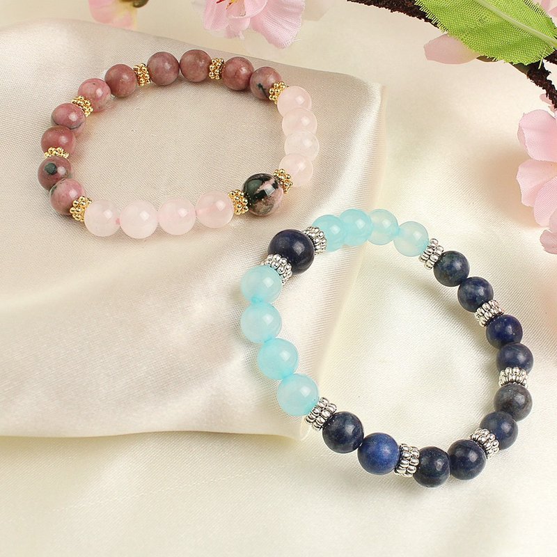 Designer classic hand creation | Classical garden bracelet | 2 color material selection - Bracelets - Jade Pink