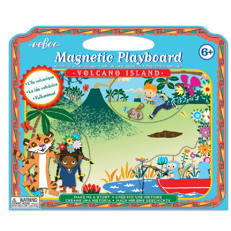 Magnetic Board 磁鐵遊戲板 - Volcano Island 火山島 - 拼圖 - 紙 綠色
