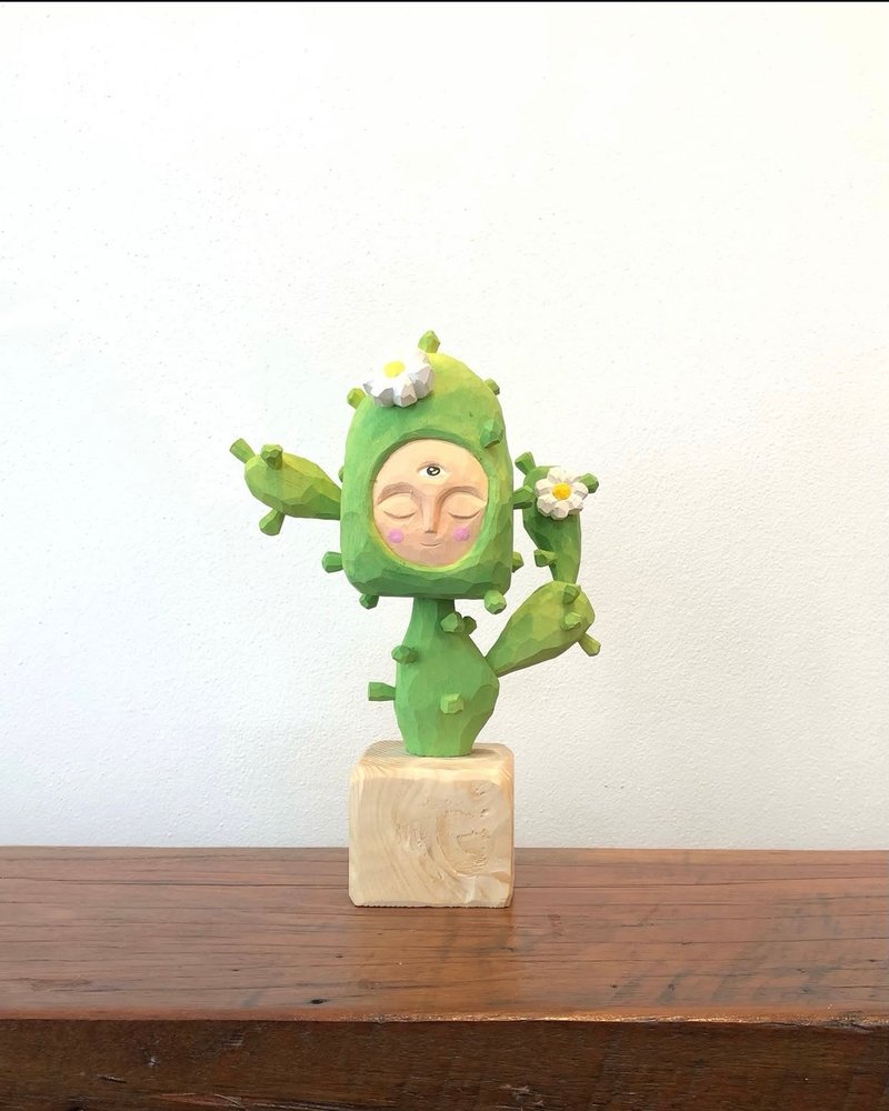 The three eyes cactus - 擺飾/家飾品 - 木頭 