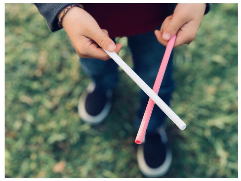 SKōN non-toxic, non-plastic, open and close cleaning single straw - Reusable Straws - Eco-Friendly Materials Multicolor