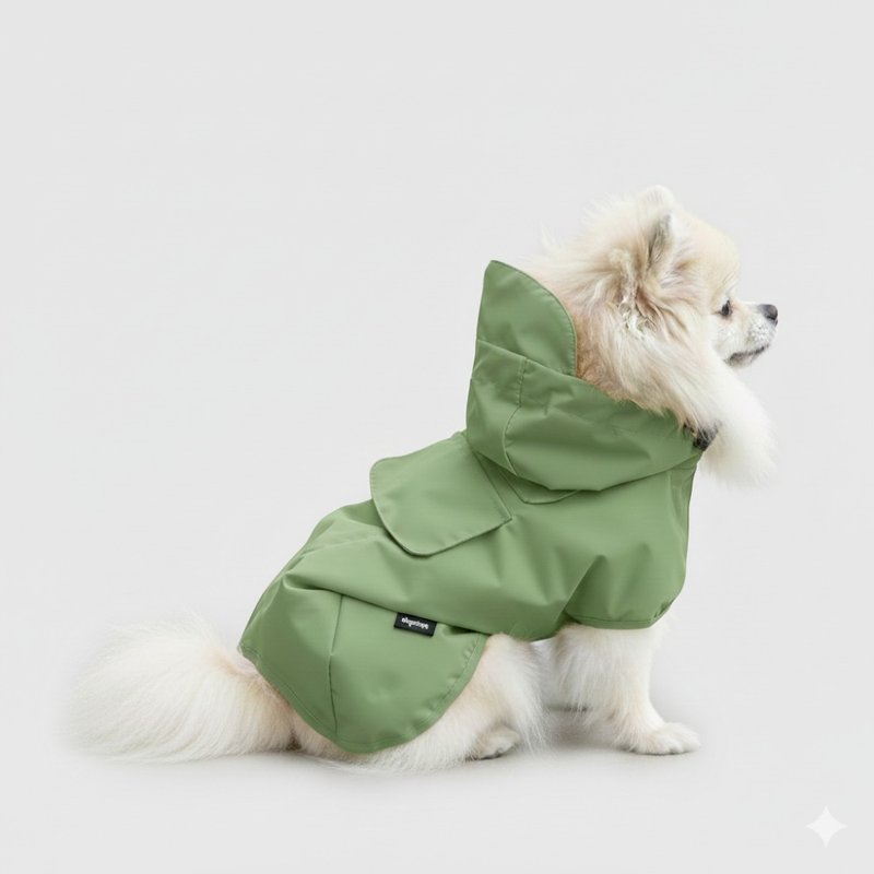 Korea PPUYA Urban Canine Colorful Functional Raincoat - Sage Green - Clothing & Accessories - Other Materials Green