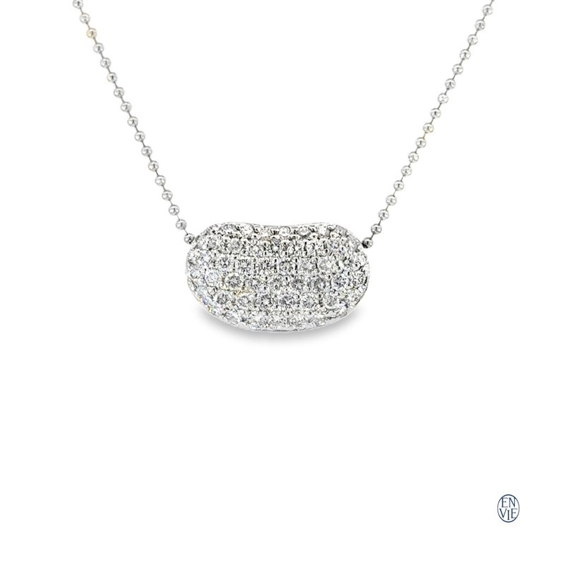 Premium Platinum Natural Diamond Pendant Necklace - สร้อยคอ - เครื่องประดับ 