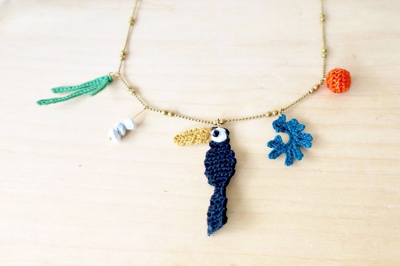 [Endorphin] Spiraea Brass Rainforest Brass Necklace - Necklaces - Cotton & Hemp Multicolor