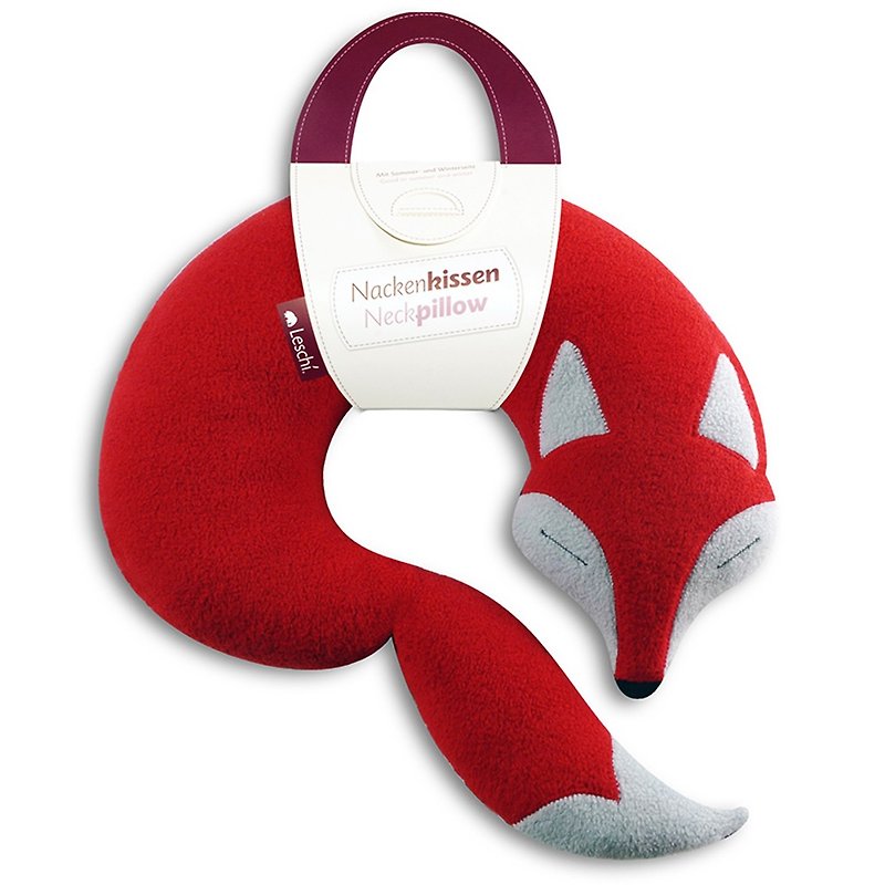 [Germany Leschi] Travel pillow/office, classroom lunch break pillow-fox shape () - หมอนรองคอ - เส้นใยสังเคราะห์ สีแดง