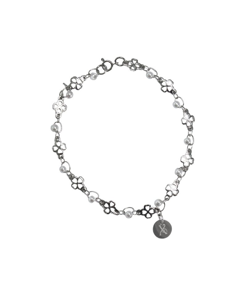 CLOVER ANKLET - 腳鍊/腳環 - 其他金屬 銀色