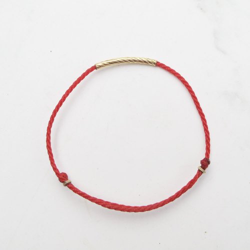 18K Gold Red Bracelet 18K Gold Braided Red String Bracelet – K Jewellery Co.